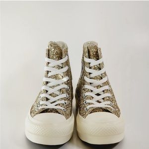 Converse CTAS Hi Lift X You Glitter Women's Platform Sneakers 570626C NWT